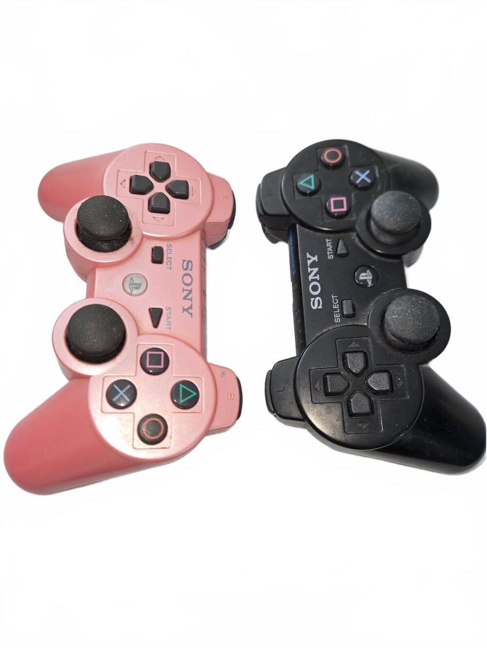 Lot Of 2 Sony PS3 Sixaxis DualShock 3 Wireless Controller Black OEM  Tested
